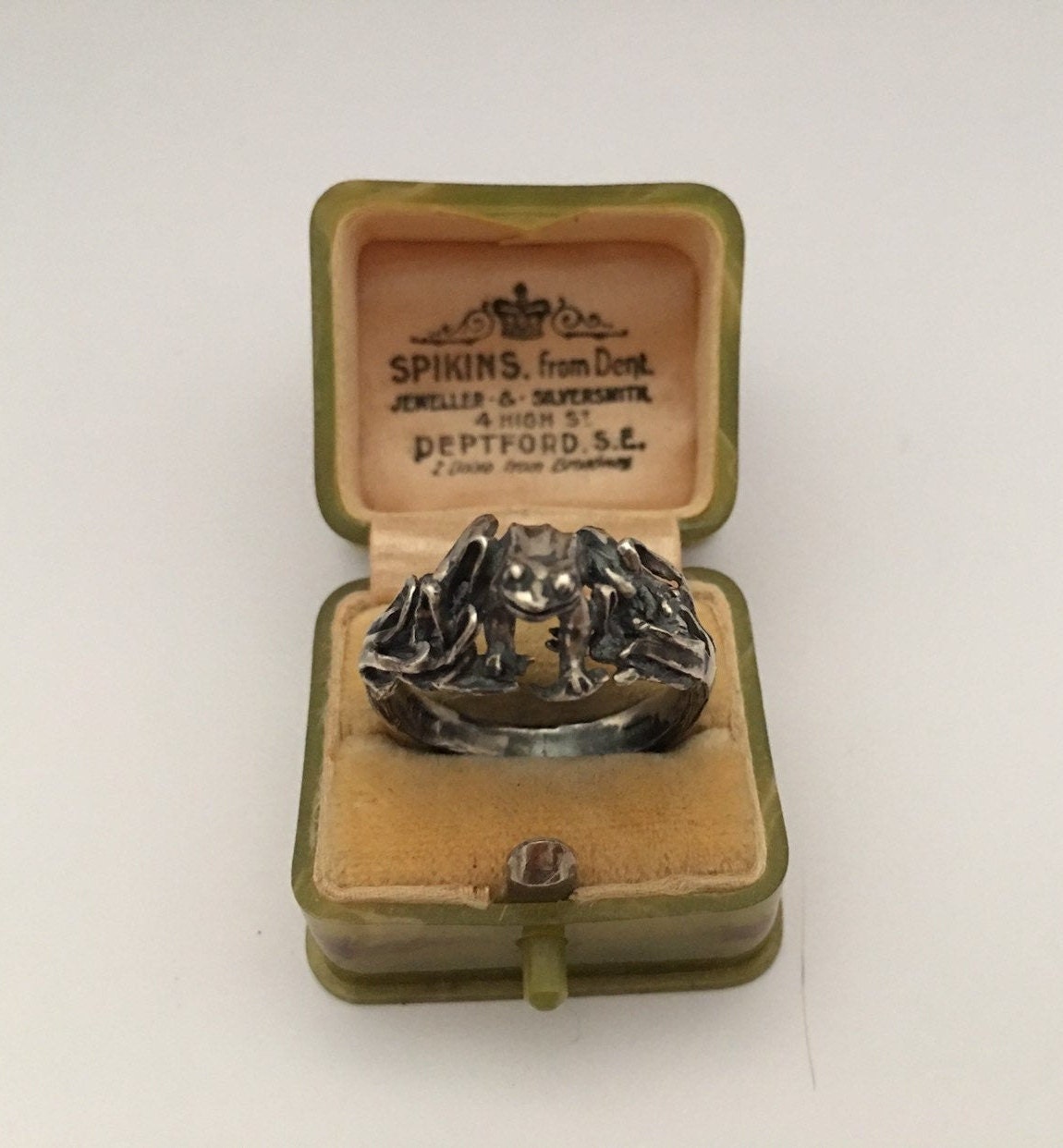 Vintage Frog Ring, Frog Ring, Silver Frog Ring, Frog Jewellery, Artisan