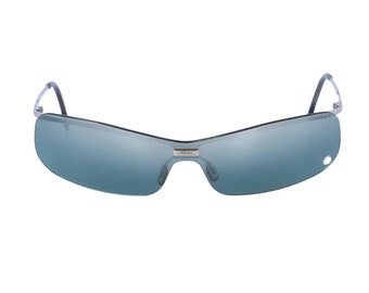 Vintage Chanel Rimless Sunglasses, Grey Mirrored Lens, Model 4043