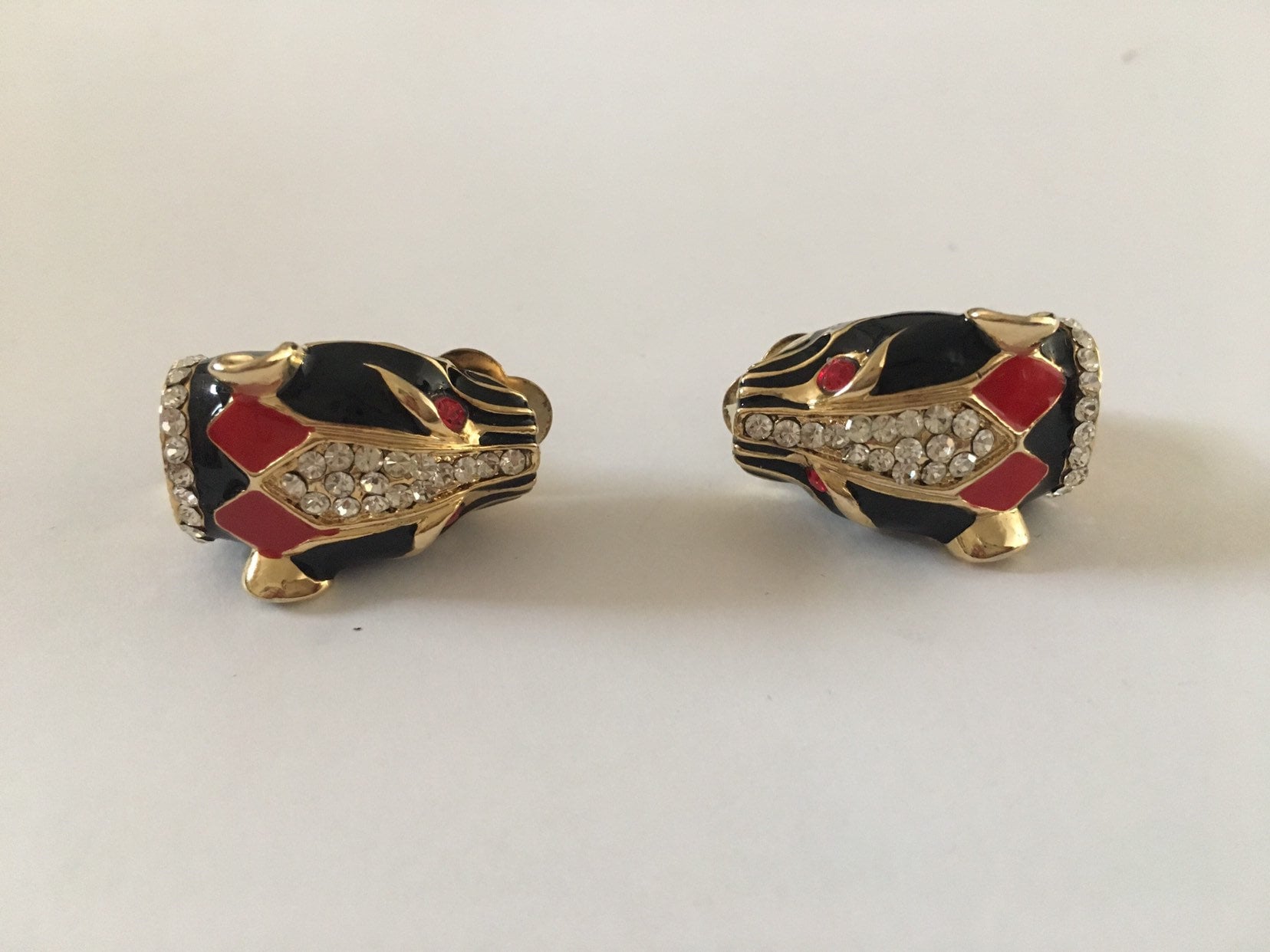 Panther Earrings, Vintage Panther Earrings, Panther Jewellery, Panther