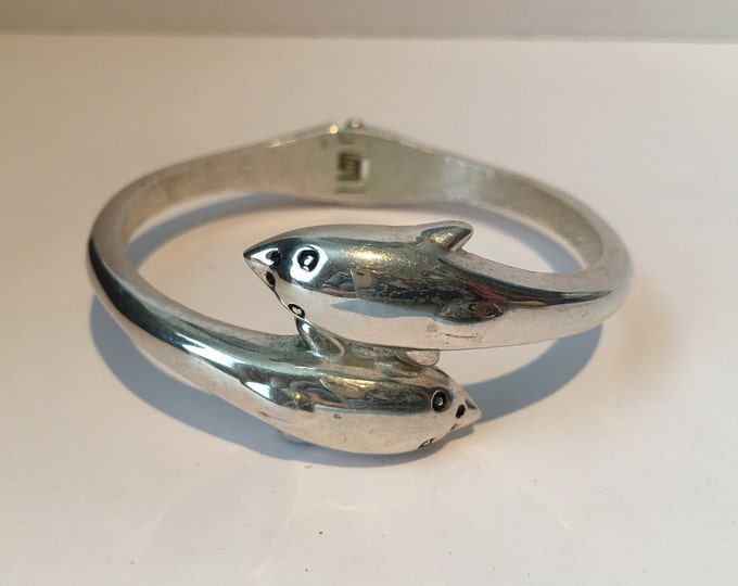 Vintage Dolphin Bangle, Fish Bracelet, Dolphin Bracelet, Vintage Fish Bracelet, Dolphin Bracelet, Dolphin Jewellery, Fish Jewellery, divine