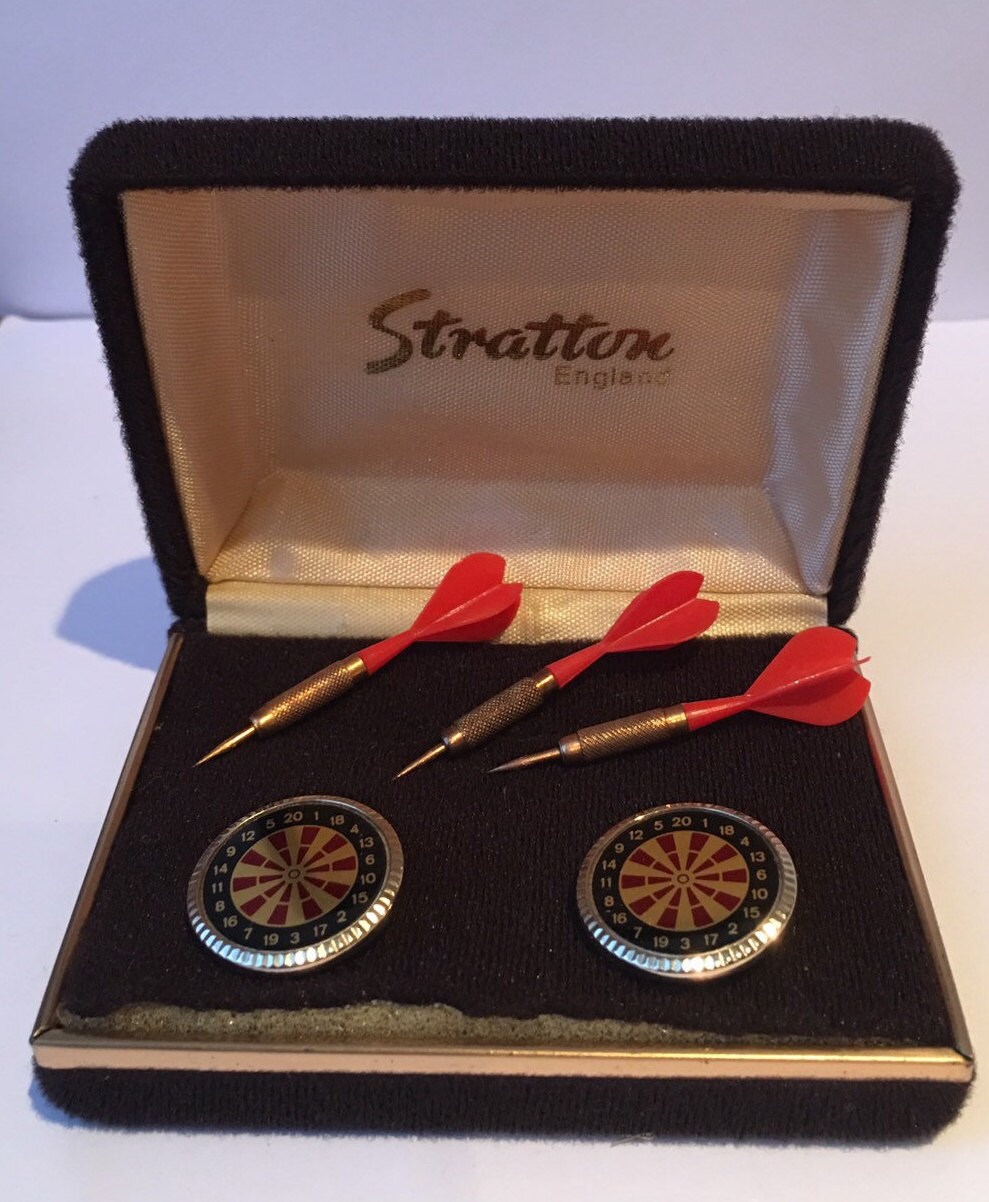 Vintage Dart Cufflinks, Stratton Dart Cufflinks, Dart Jewellery