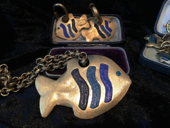 Vintage Fish Jewellery Set, Agatha Paris Set, Vin… - image 8