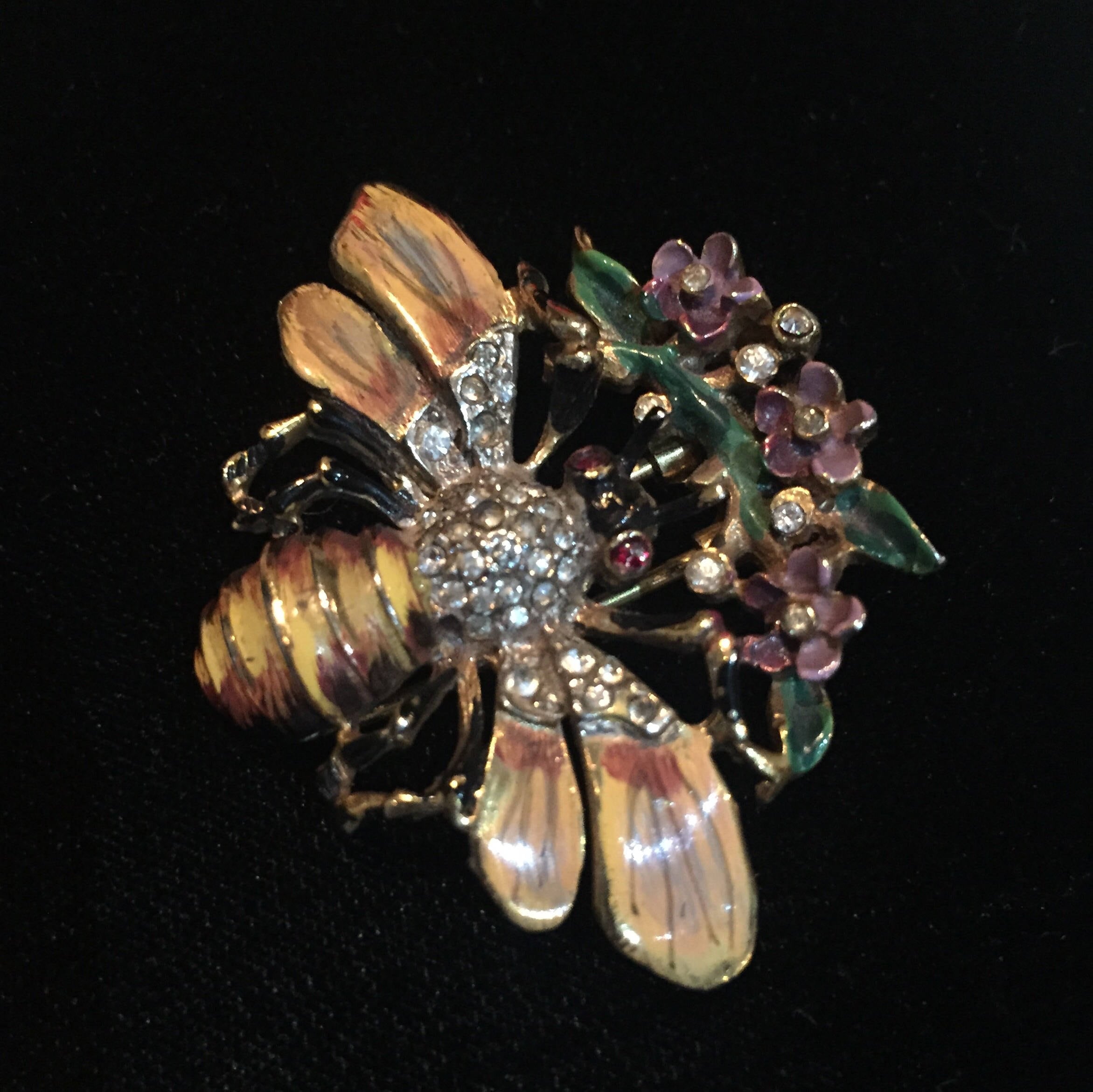 Vintage Silver Bee Brooch, Silver Bee Brooch, Gold Bee Brooch, Sterling