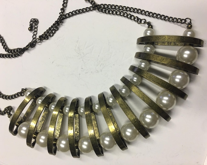Vintage statement necklace with fabulous abstract rare design