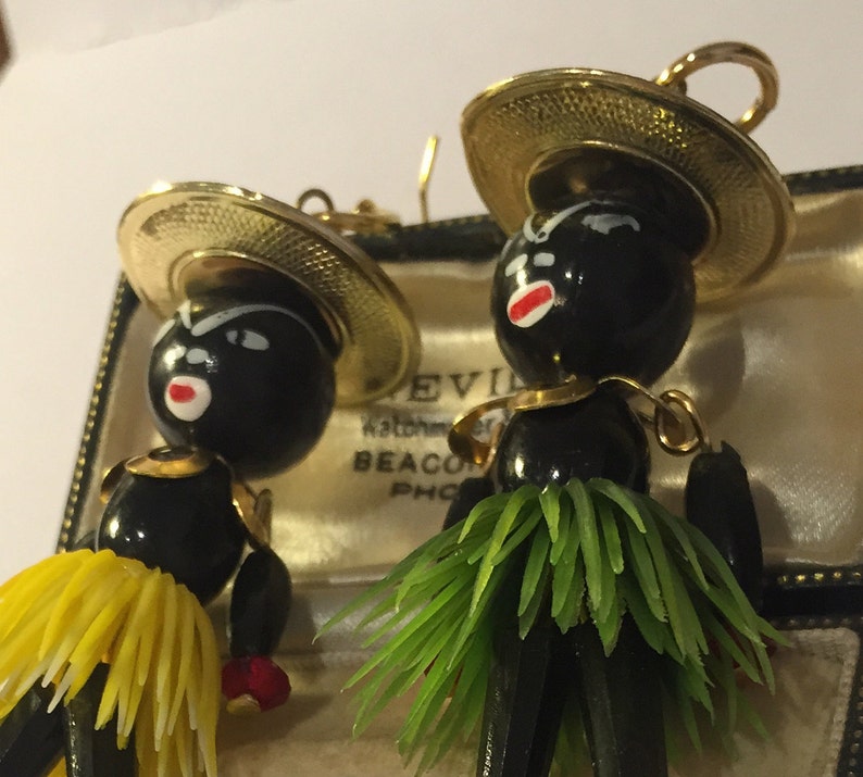 Doll Jewellery Doll Earrings Gold doll Earrings fantastic design. Vintage Doll Earrings