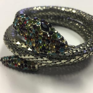Cool vintage Snake Bangle, Snake Jewellery, Snake bracelet, rare statement piece.