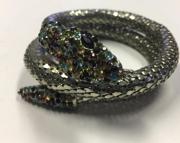 Cool vintage Snake Bangle, Snake Jewellery, Snake bracelet, statement piece.