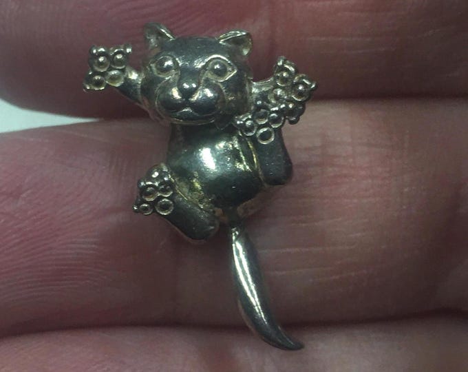 Vintage Cat Earrings, Cat Earrings, Silver Cat Earrings, Sterling silver, Cat Jewellery, fun pair.