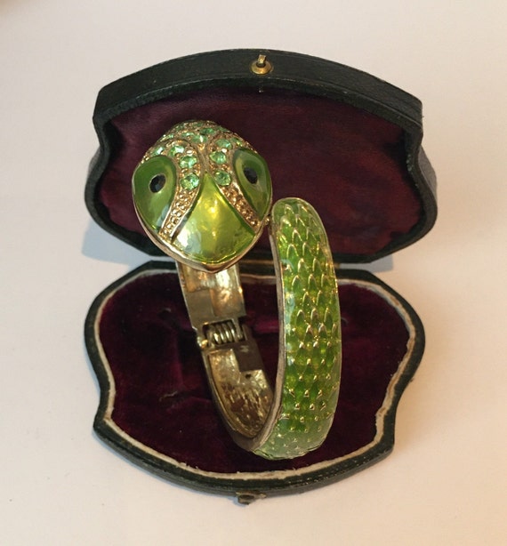 Vintage Snake Bracelet, Costume Snake Bracelet, Sn