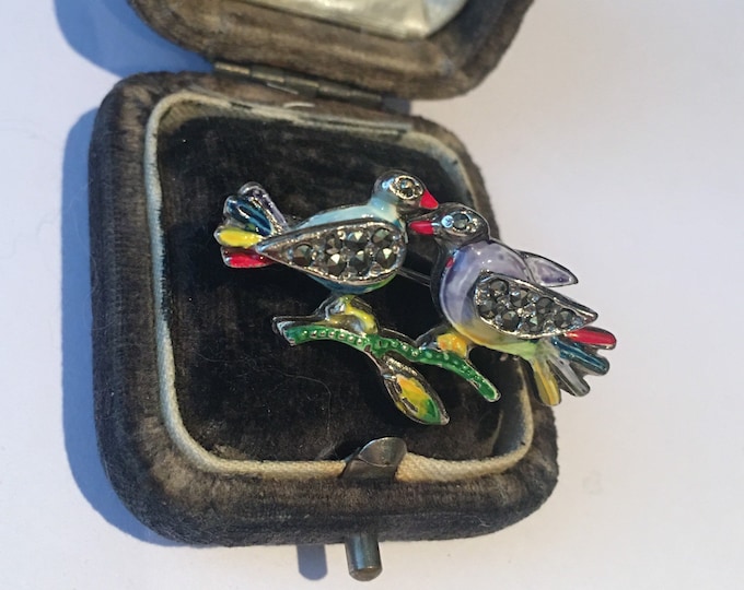 Vintage Bird Brooch, Bird Brooch, Marcasite Bird Brooch, Bird Jewellery, Animal Jewellery, divine piece.