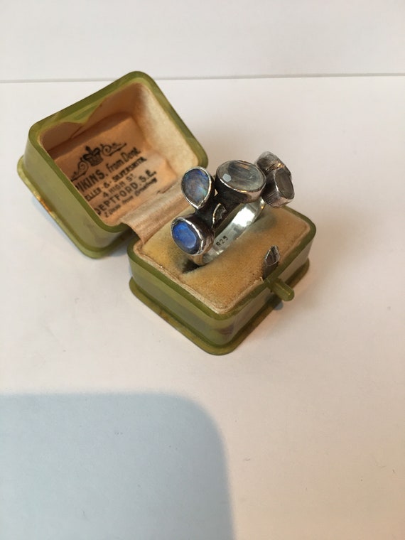 Vintage Moonstone Ring, Vintage Silver Moonstone R