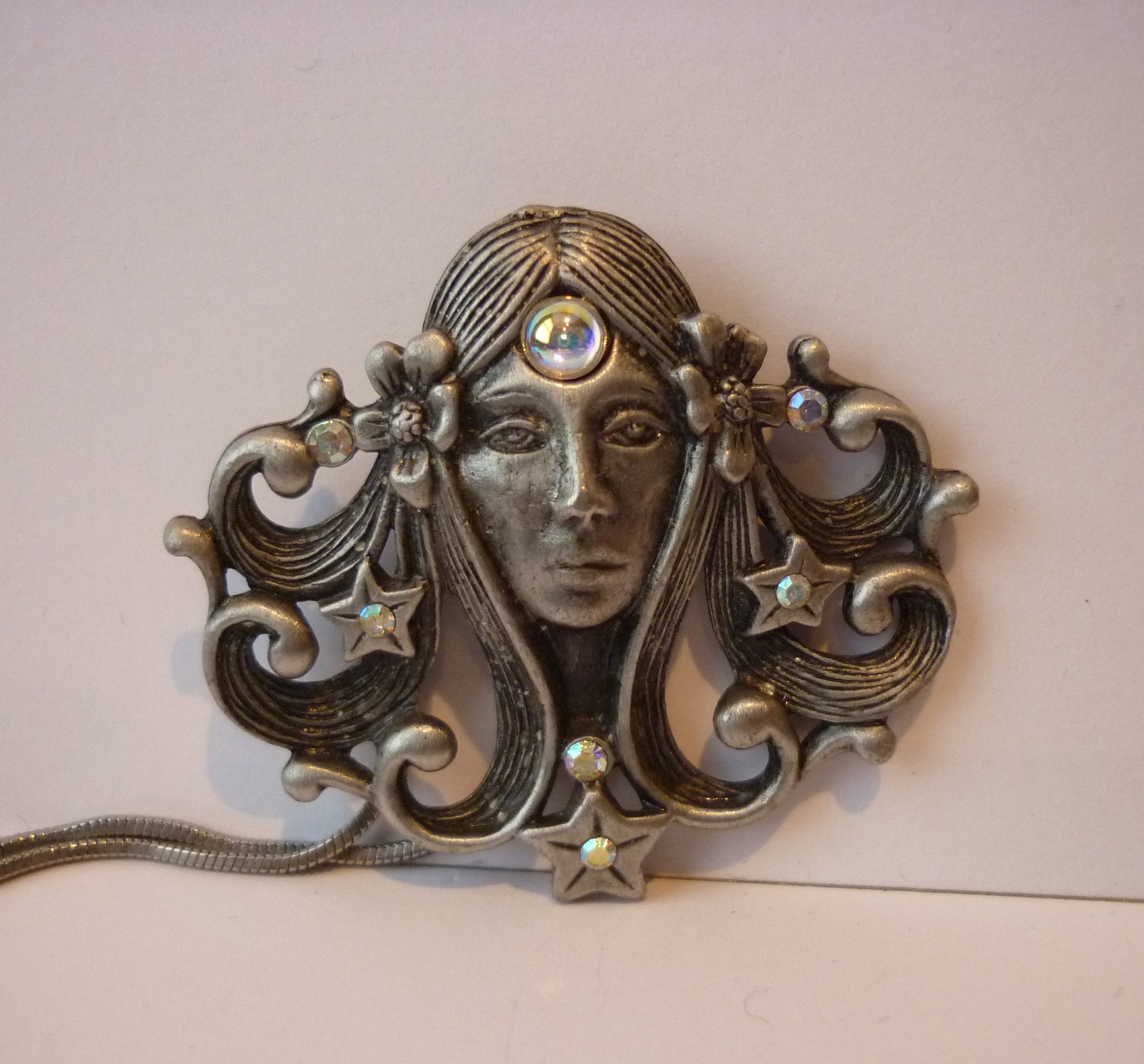 Vintage Goddess Pendant, Goddess Pendant, Magical Pendant Necklace