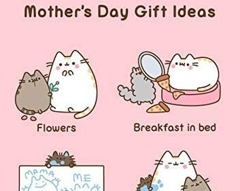 Pusheen - Mother's Day Gift Ideas -  Blank Mother's Day Card - Mum