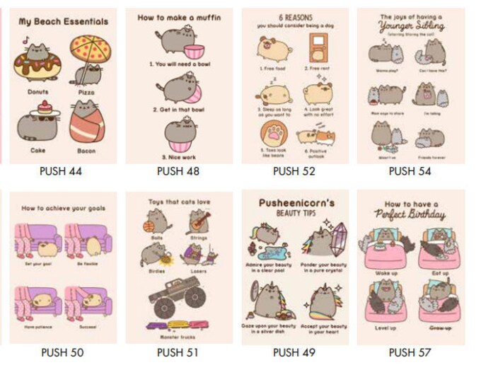 Pusheen the Cat Birthday Cake Card - Etsy