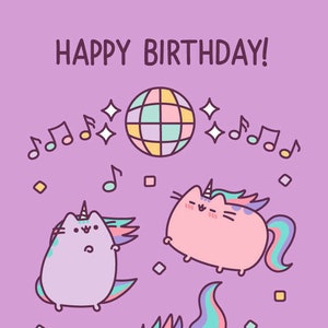 Pusheen the Cat  - Blank Birthday Card