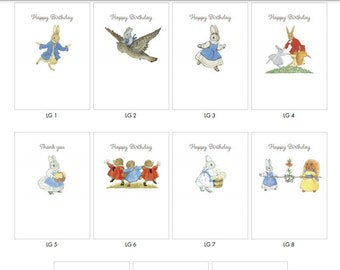 Little Grey Rabbit Blank Birthday Card - Choose : Owl Ride, Squirrel, Gift or Hedgehogs