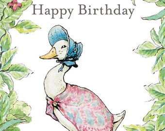 Beatrix Potter - Jemima Puddleduck - Birthday Blank Card