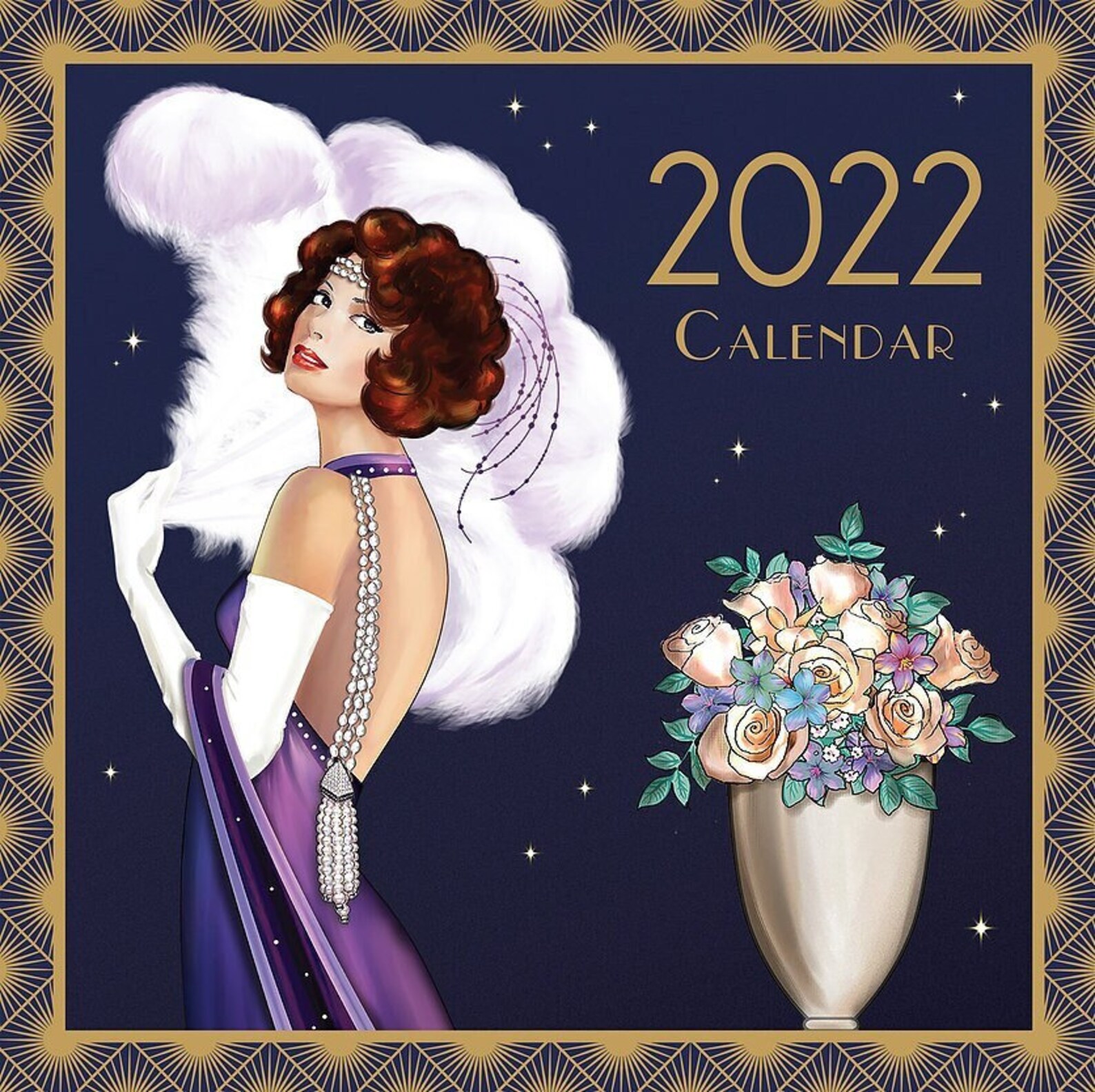 Art Deco Claire Coxon 2022 Square Wall Calendar Etsy