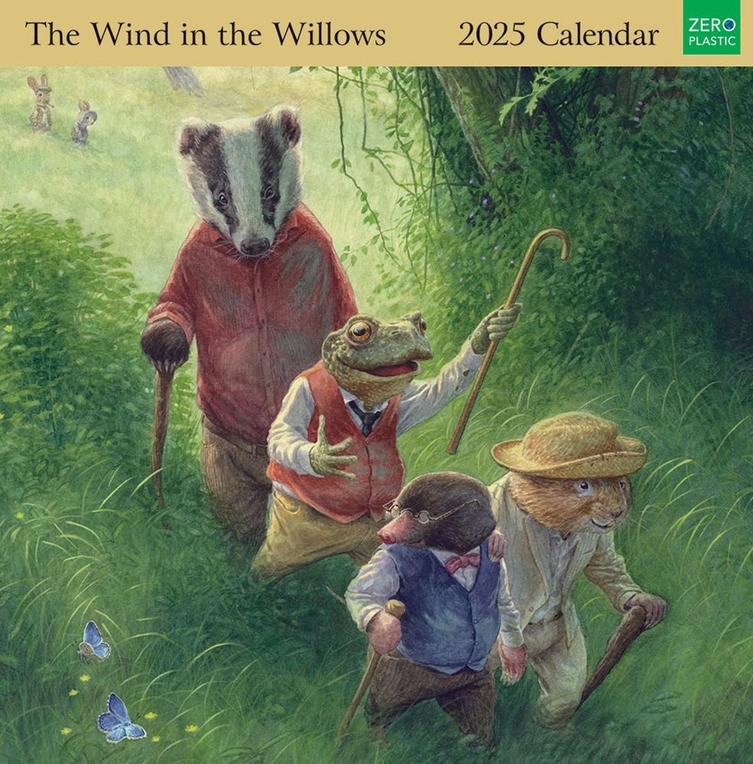 The Wind in the Willows 2025 Wall Calendar Zero Plastic - Etsy
