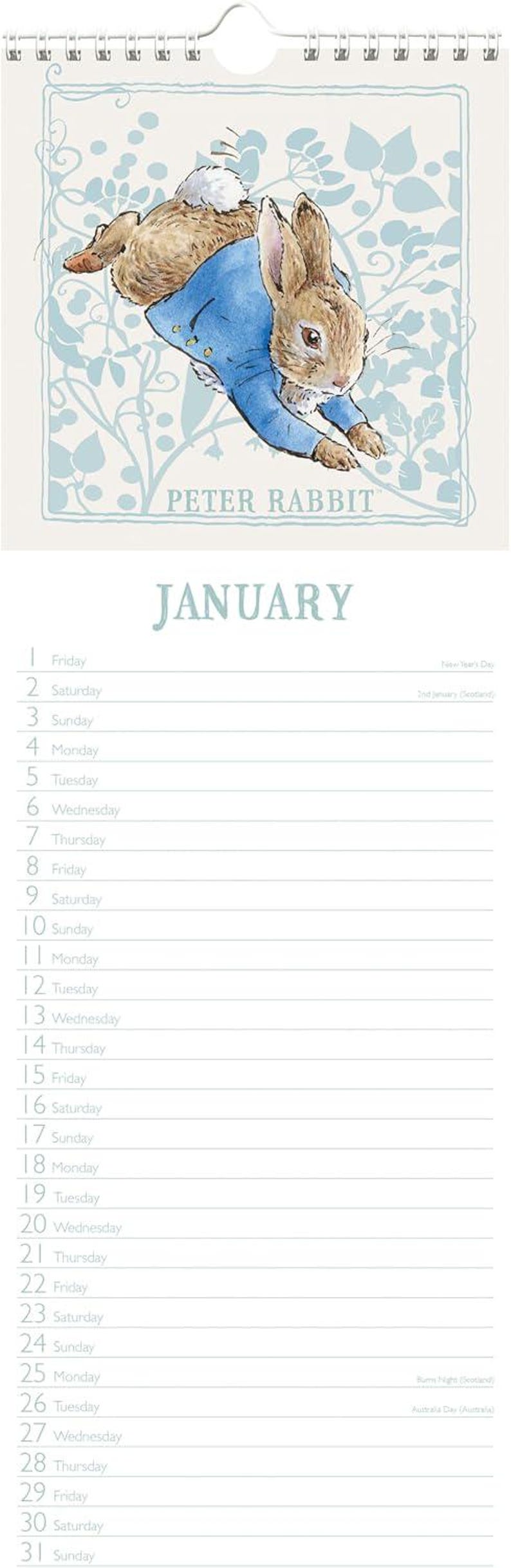 Peter Rabbit Calander Peter Rabbit - 2027 Slim Calendar - Beatrix Potter - Etsy