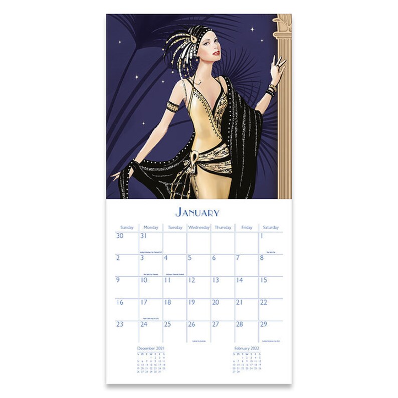Art Deco Claire Coxon 2022 Square Wall Calendar Etsy