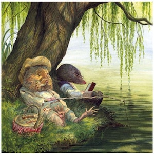 Wind in the Willows - Lounging About - Chris Dunn - Blank All Occasion Card