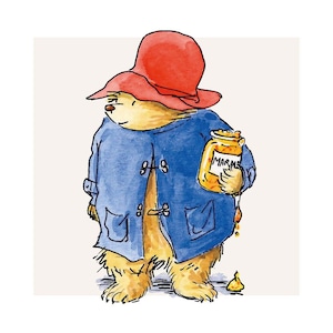 Ours Paddington - Paddington le petit creux avec confiture - carte d'anniversaire vierge pour toutes les occasions