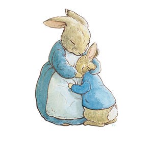 Carte vierge Peter Rabbit Beatrix Potter - Maman - Fête des Mères / Anniversaire / Toutes les Occasions