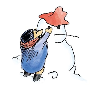Paddington Bear Builds a Snowman - Box of 8 Christmas Cards