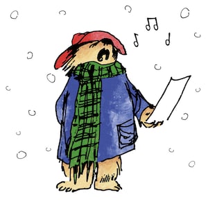 Paddington Bear Carol Singing - Box of 8 Christmas Cards