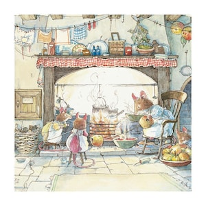 Brambly Hedge - Cuisine au Crabapple Cottage - Carte toutes occasions vierge