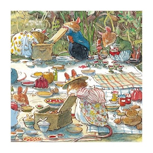 Brambly Hedge - carte de pique-nique - anniversaire vierge / toutes les occasions