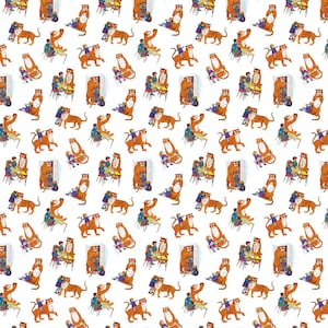 The Tiger Who Came To Tea - 1 Folded Sheet of Wrapping Paper - Gift Wrap