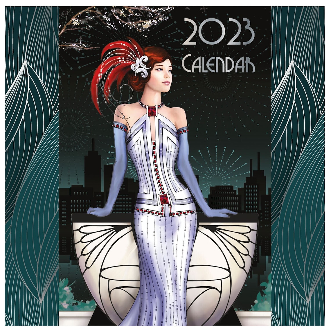 Claire Coxon Art Deco 2023 Square Wall Calendar Etsy