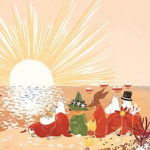Soleil Moomin - carte d'anniversaire/toute occasion vierge