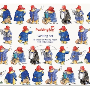 Ours Paddington - Set d'écriture - 10 feuilles de papier à lettres et 10 enveloppes