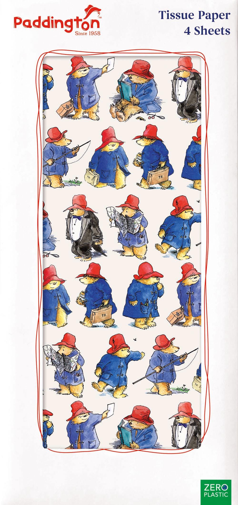 Paddington Bear - Pack of 4 Sheets of Tissue Paper