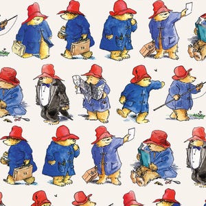 Ours Paddington - Papier cadeau - 1 feuille d'emballage cadeau pliée - Toutes les occasions ou Noël festif