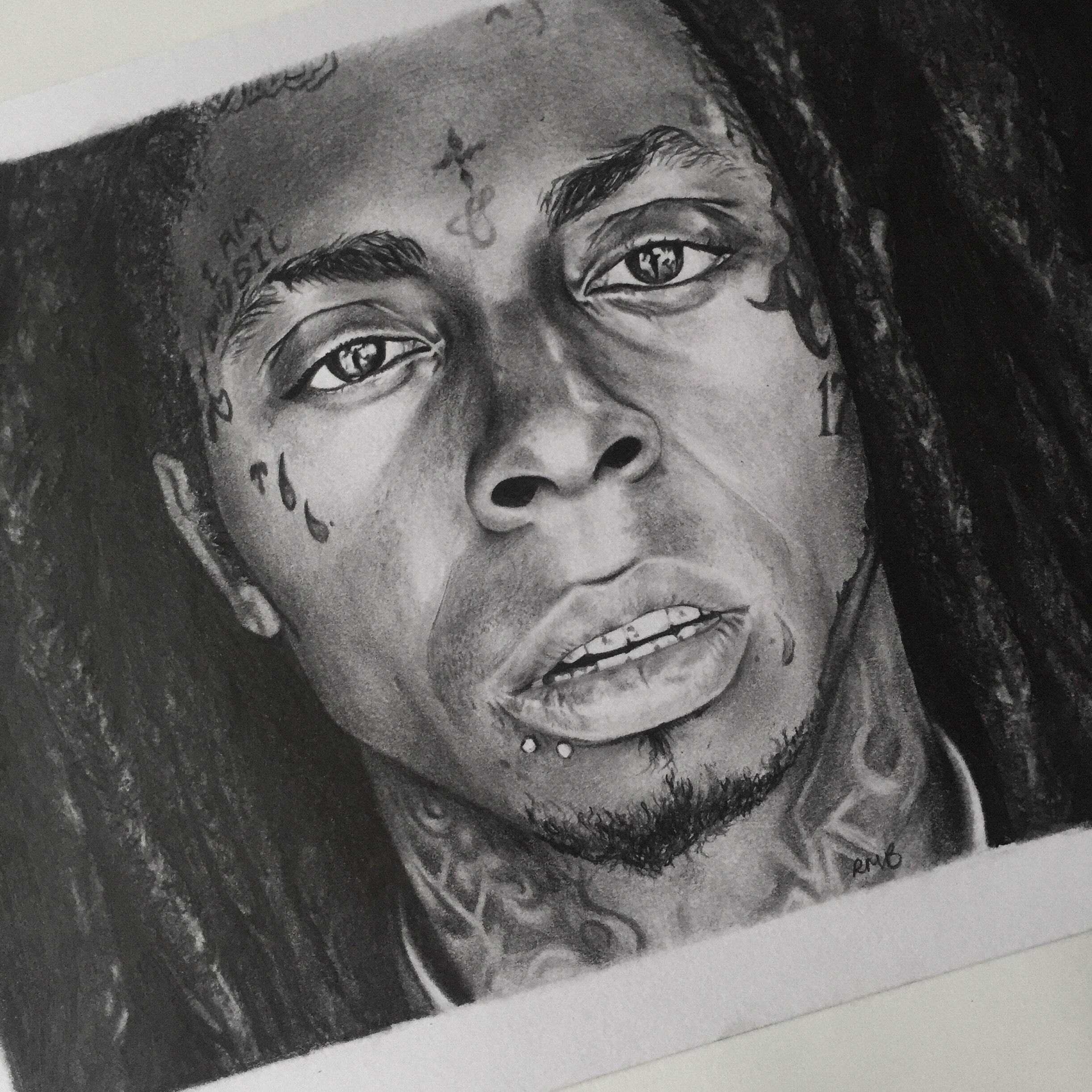Lil Wayne original A4 pencil drawing. | Etsy