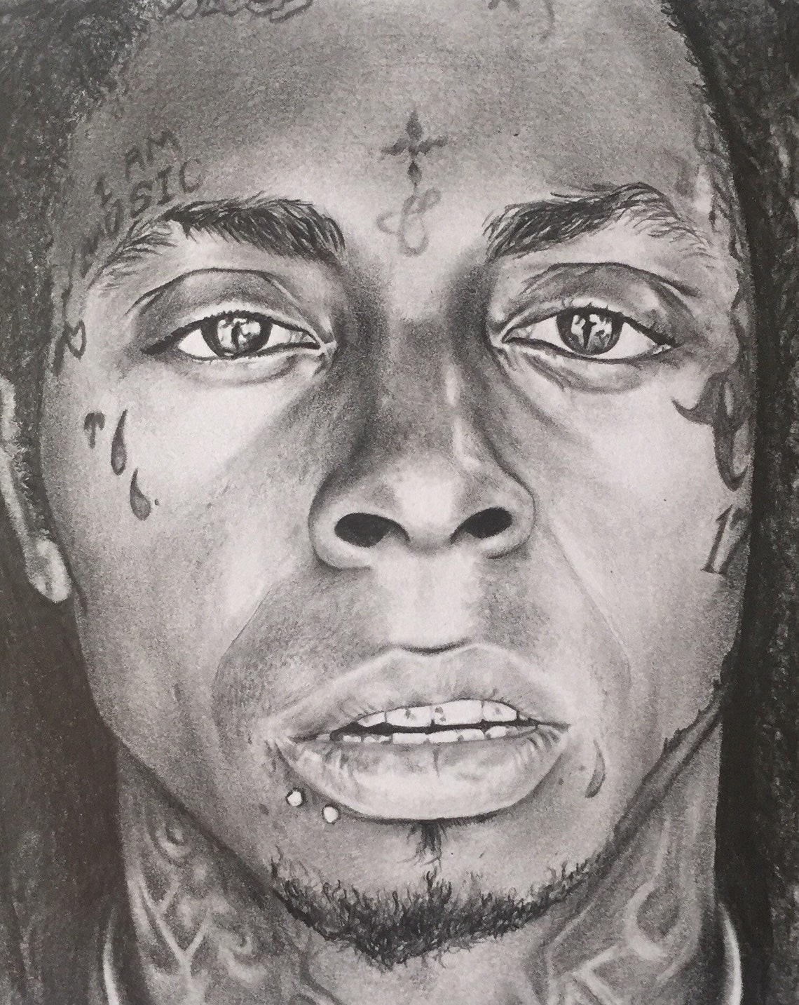 Lil Wayne original A4 pencil drawing. | Etsy
