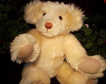 Artist Bear Mohair Beige Teddy Vintage 1988 Signed KB Original Kathy Bannan Bears.