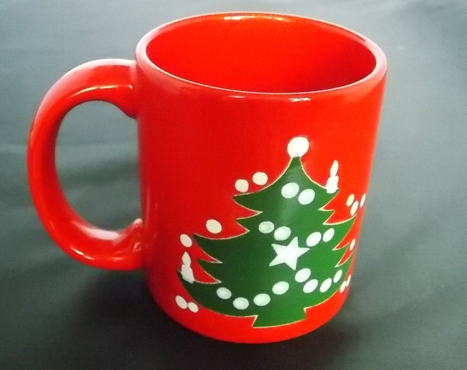 Waechtersbach Red Christmas Tree Mug Cup Vintage W West Etsy