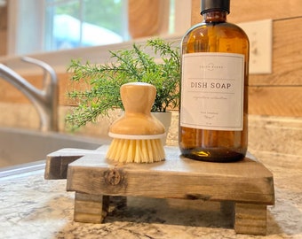 Wood Sink Riser: Kitchen Soap and Sponge Stand