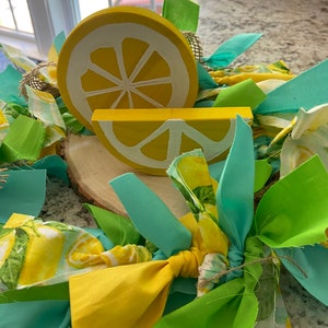 Lemon Decor Bundle Full Size Lemon Rag Garland and lemon slices | Lemon Rag Garland | Lemon Decor |