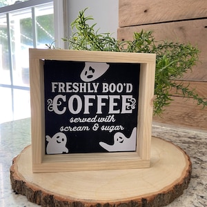 Halloween Decor | Halloween Coffee Sign | Freshly Bood Coffee Halloween ...