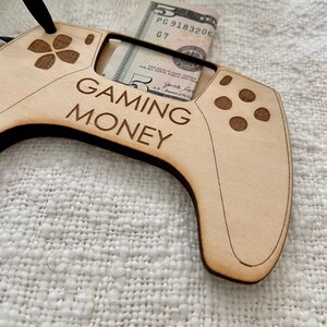 Laser Engraved Gaming Money Holder | Gamer Cash Gift | Teen Tween Kids Christmas Birthday Gift | Stocking Stuffer | Teen boy gift image 10