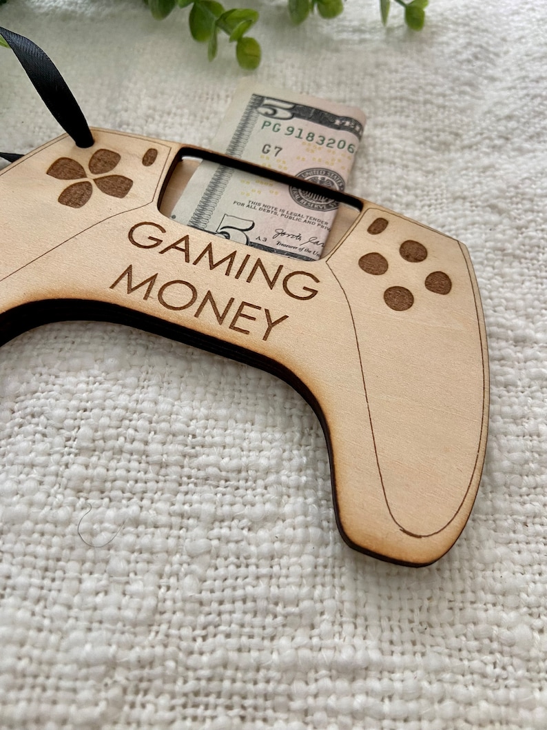 Laser Engraved Gaming Money Holder | Gamer Cash Gift | Teen Tween Kids Christmas Birthday Gift | Stocking Stuffer | Teen boy gift image 10