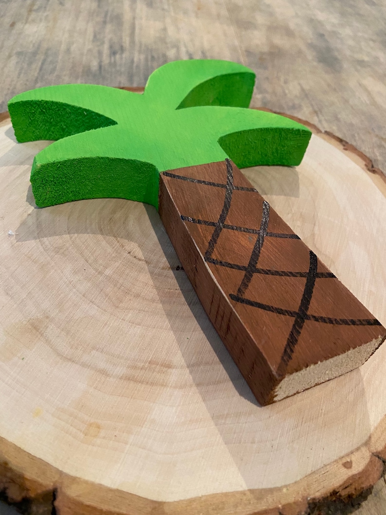 Wooden Palm Tree Beach Decor Beach Tiered Tray Decor Etsy