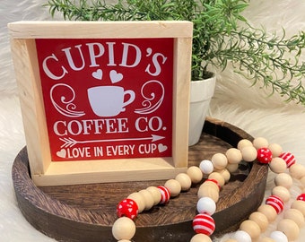Decoración del día de San Valentín / Letrero de cafetería / Letrero de cafetería del día de San Valentín / Letrero de cafetería de San Valentín / Casa de campo del día de San Valentín / Letrero de cafetería de San Valentín