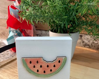 Watermelon Decor | Watermelon block sign | Watermelon Sugar | Summer Decor | Fruit Decor | Watermelon Wood Slices